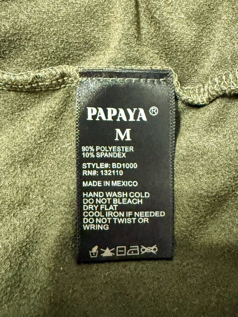 Papaya Olive Green Dress - Picture 4 of 4